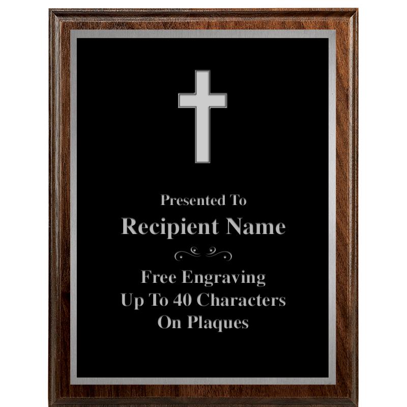 7"X9" WALNUT WOOD PLAQUE SV