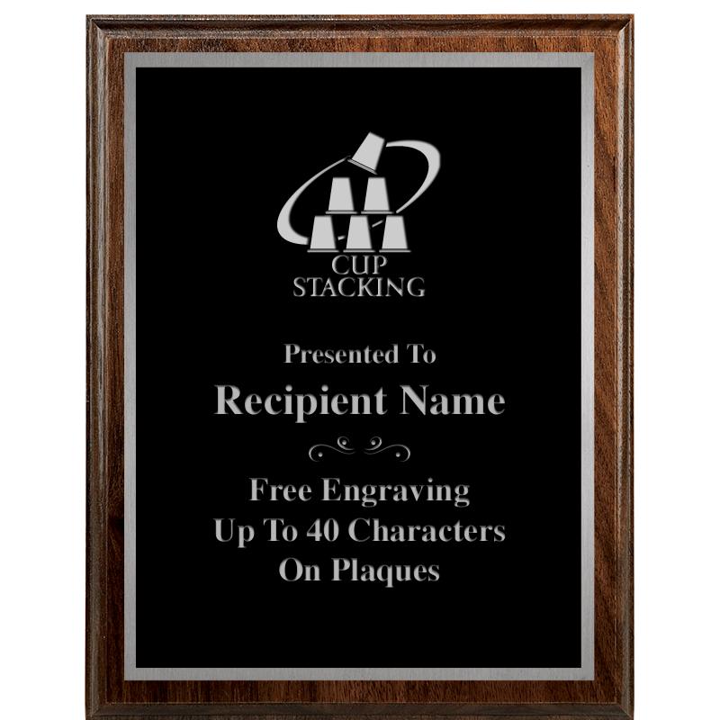 7"X9" WALNUT WOOD PLAQUE SV