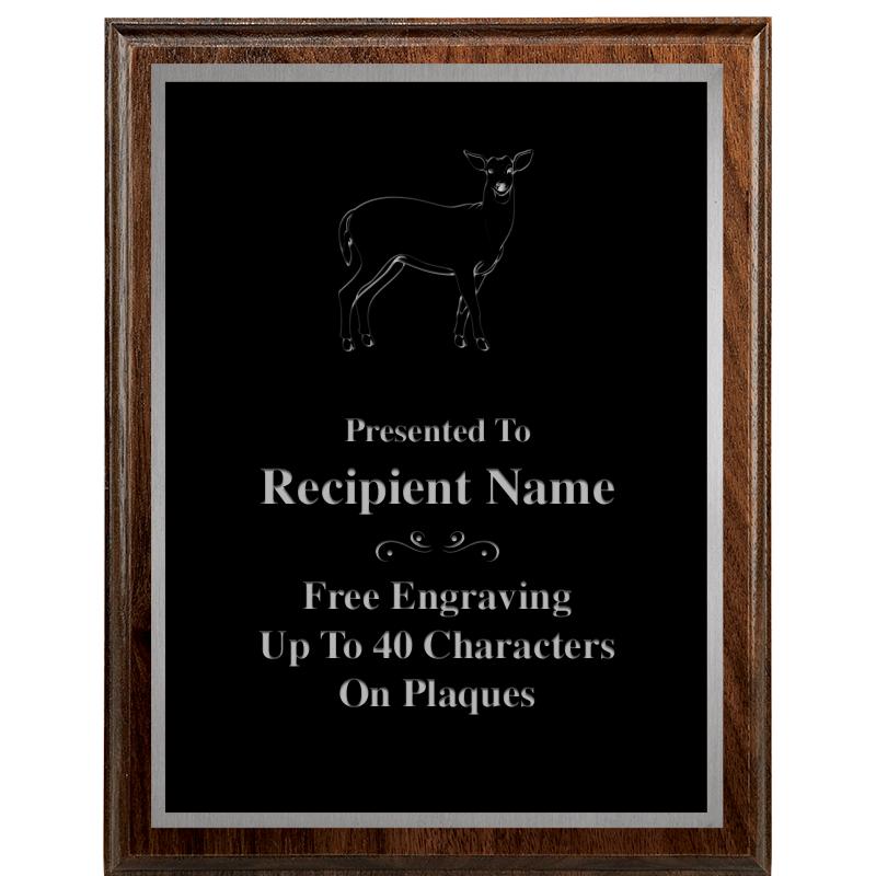 7"X9" WALNUT WOOD PLAQUE SV