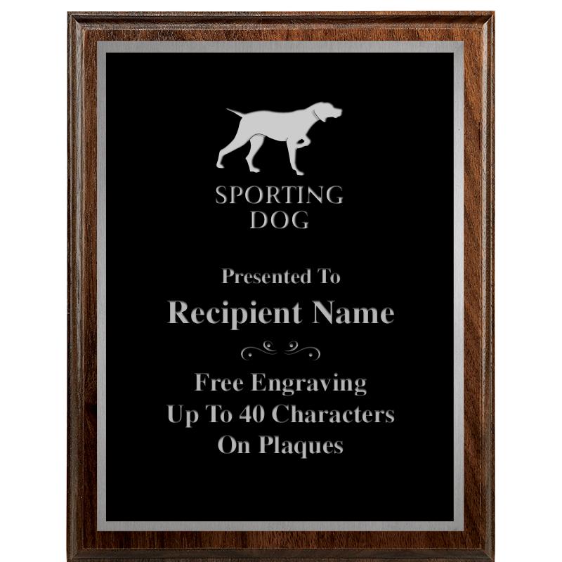 7"X9" WALNUT WOOD PLAQUE SV