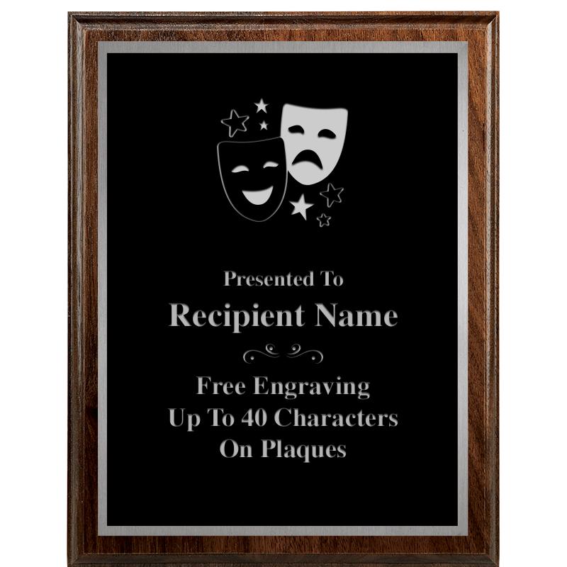 7"X9" WALNUT WOOD PLAQUE SV