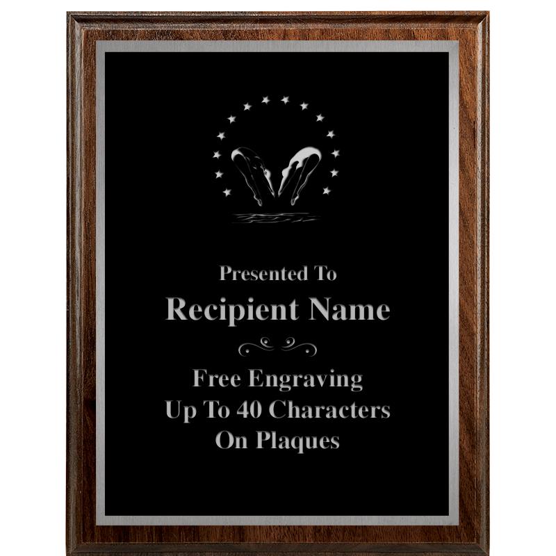 7"X9" WALNUT WOOD PLAQUE SV