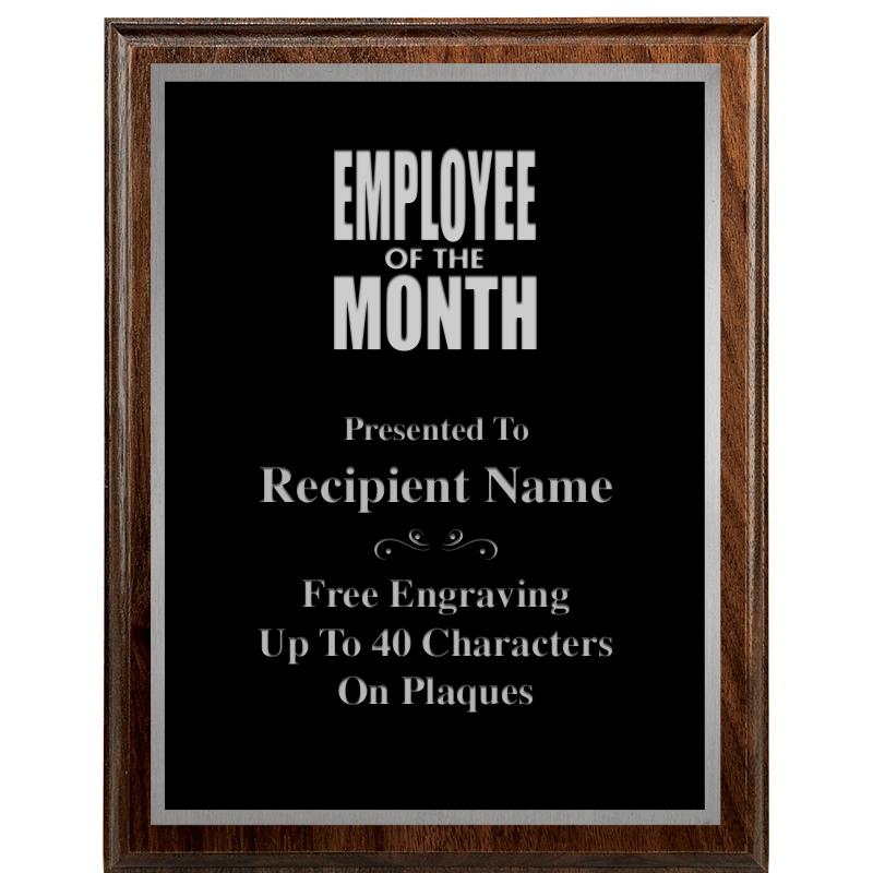 7"X9" WALNUT WOOD PLAQUE SV