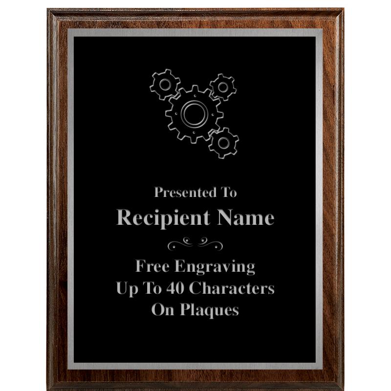 7"X9" WALNUT WOOD PLAQUE SV