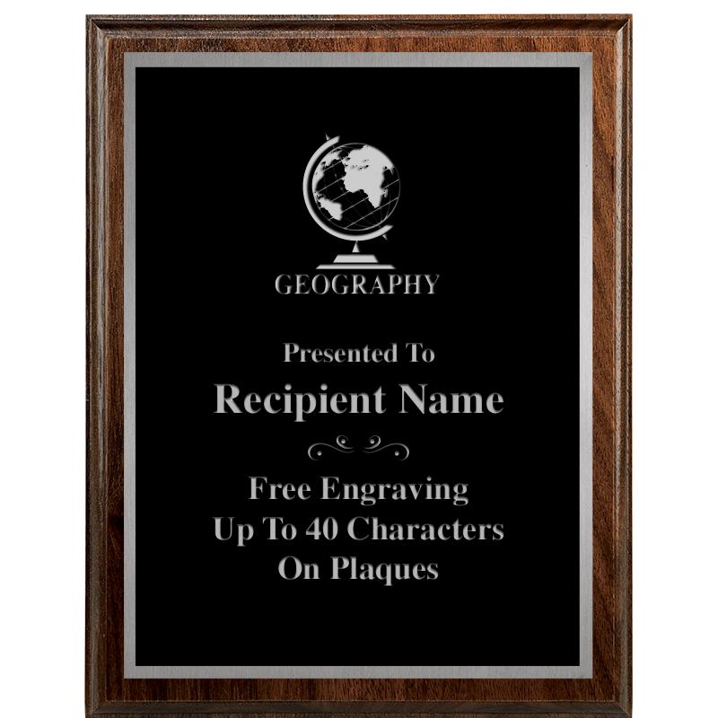 7"X9" WALNUT WOOD PLAQUE SV