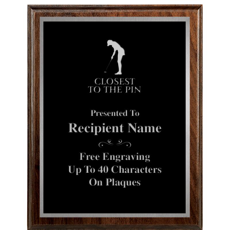 7"X9" WALNUT WOOD PLAQUE SV