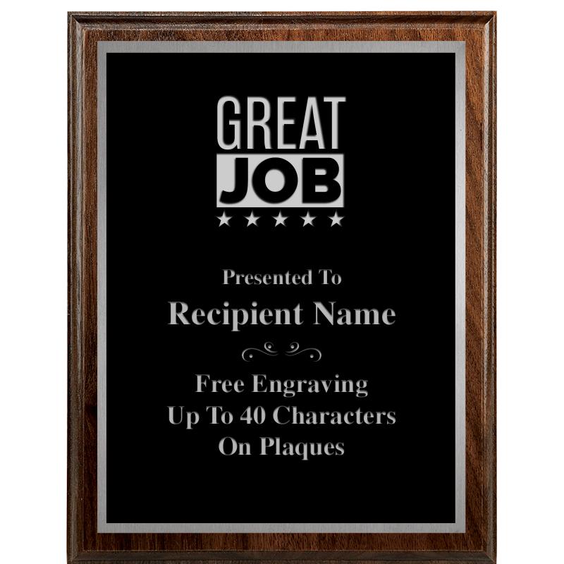 7"X9" WALNUT WOOD PLAQUE SV