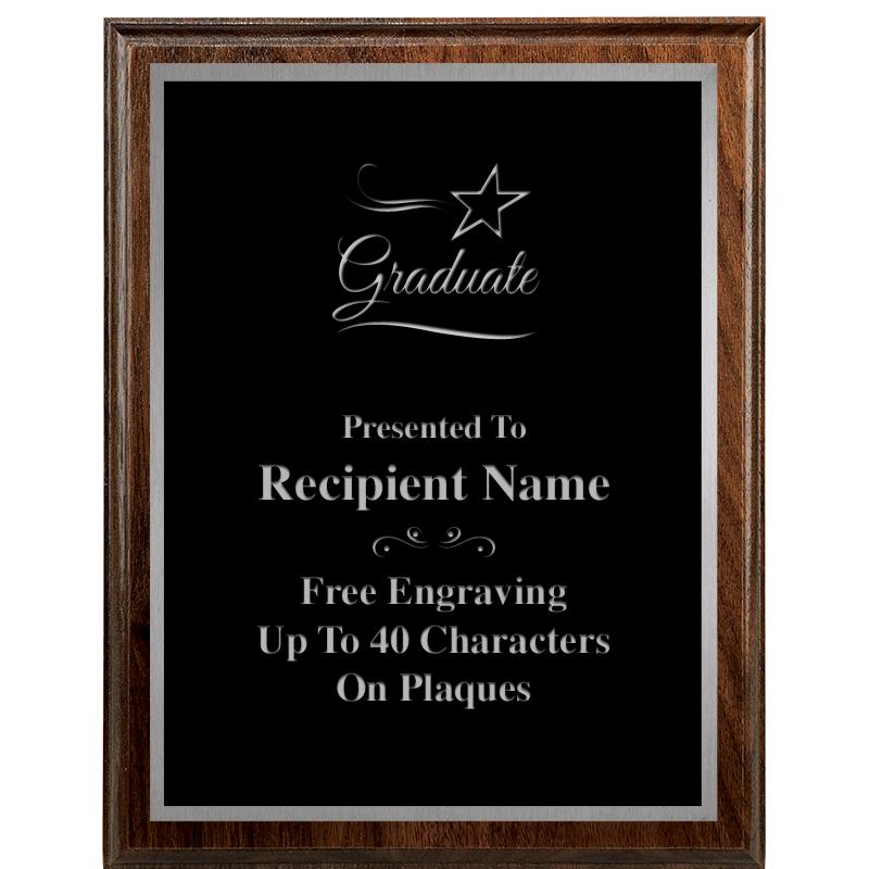 7"X9" WALNUT WOOD PLAQUE SV