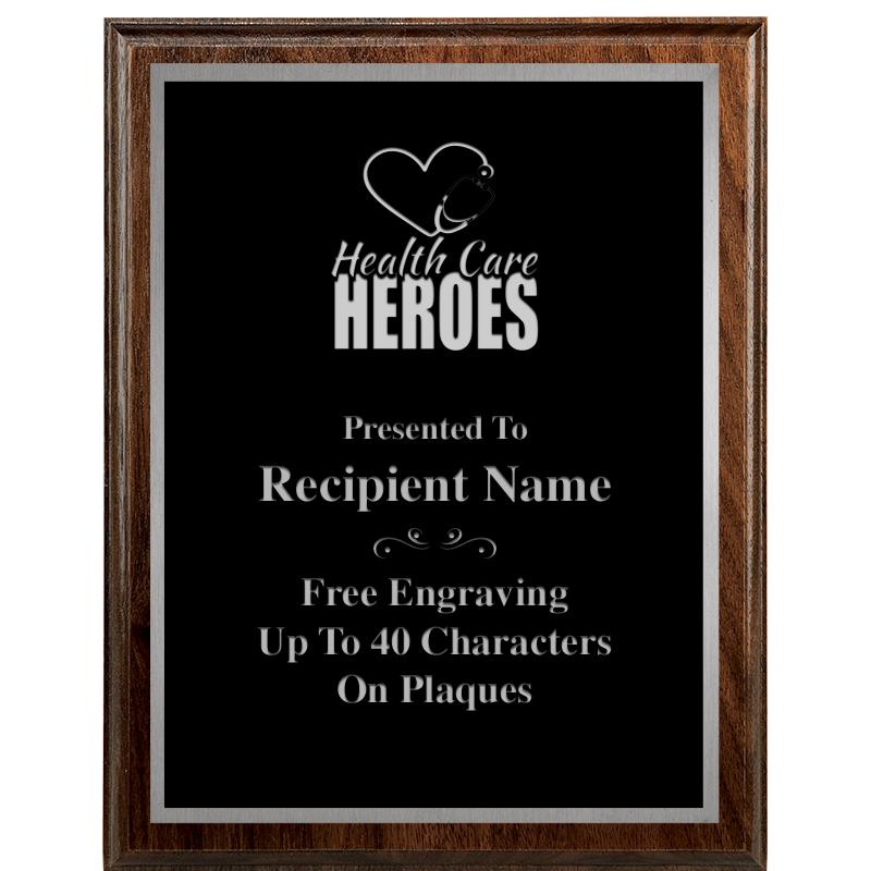 7"X9" WALNUT WOOD PLAQUE SV