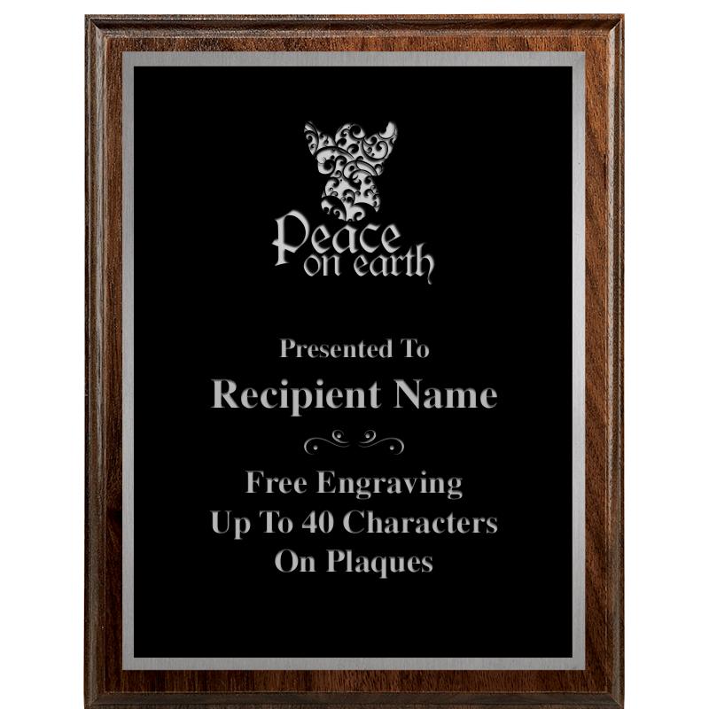 7"X9" WALNUT WOOD PLAQUE SV