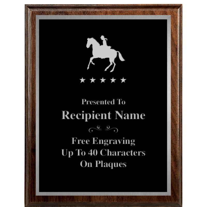 7"X9" WALNUT WOOD PLAQUE SV