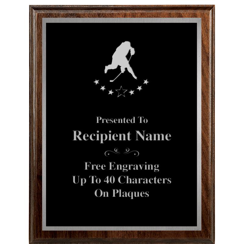 7"X9" WALNUT WOOD PLAQUE SV