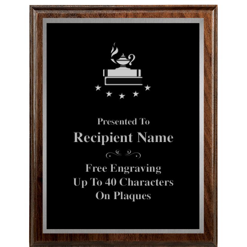 7"X9" WALNUT WOOD PLAQUE SV