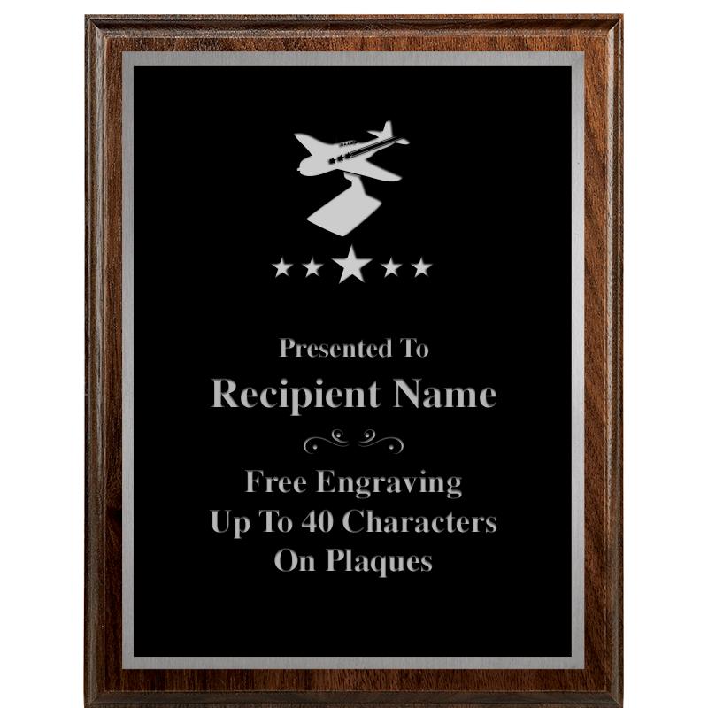 7"X9" WALNUT WOOD PLAQUE SV