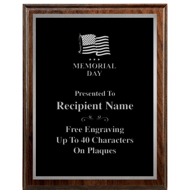 7"X9" WALNUT WOOD PLAQUE SV