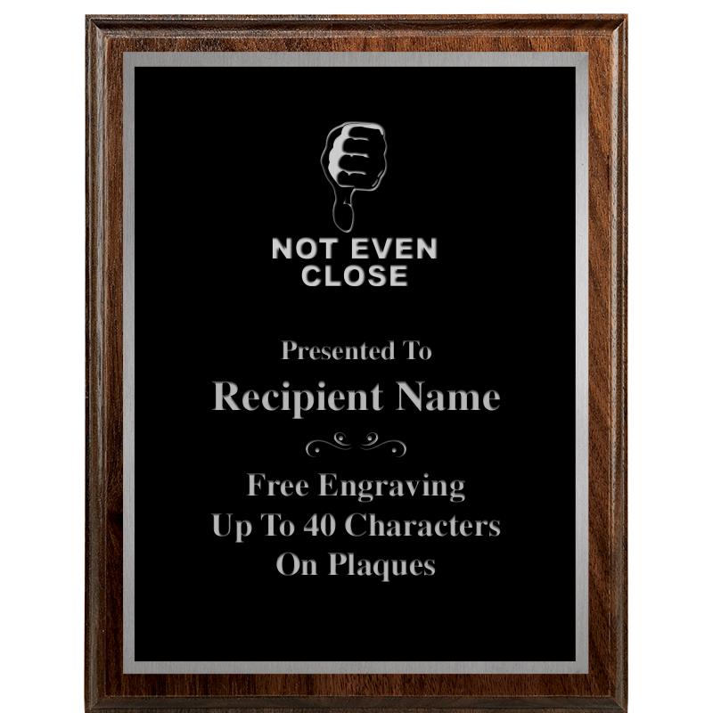 7"X9" WALNUT WOOD PLAQUE SV