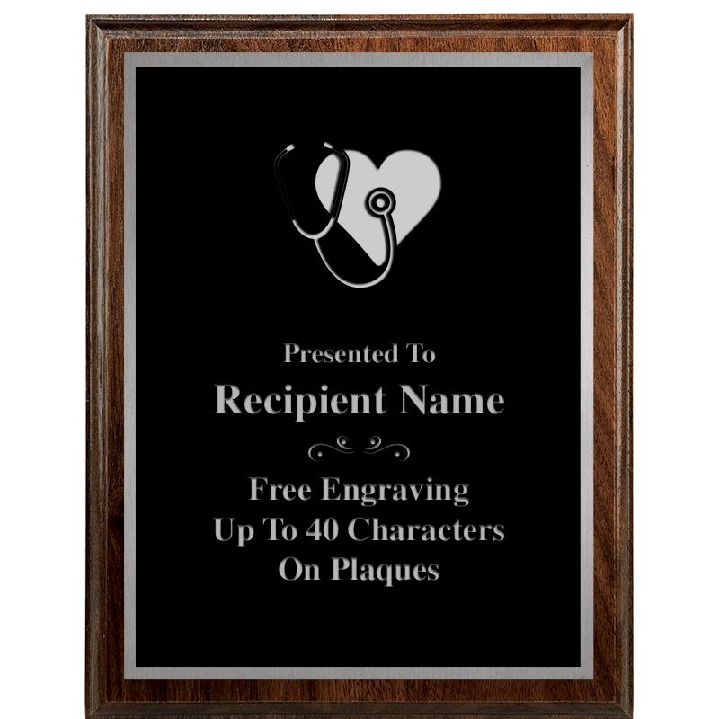 7"X9" WALNUT WOOD PLAQUE SV