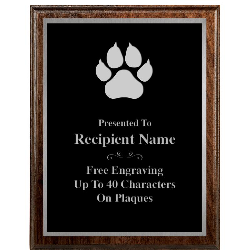 7"X9" WALNUT WOOD PLAQUE SV