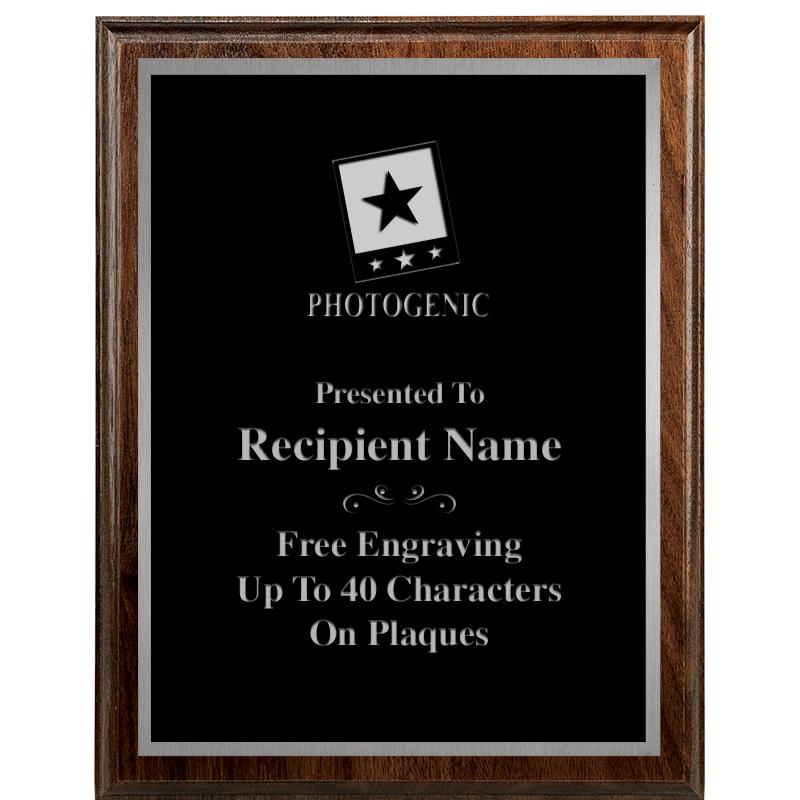 7"X9" WALNUT WOOD PLAQUE SV