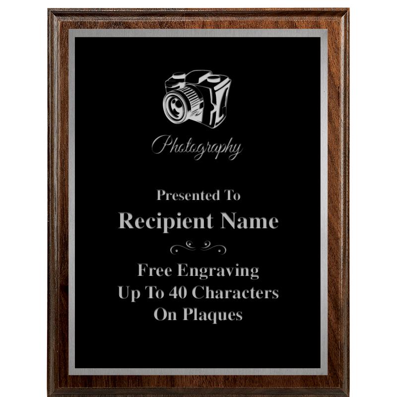 7"X9" WALNUT WOOD PLAQUE SV