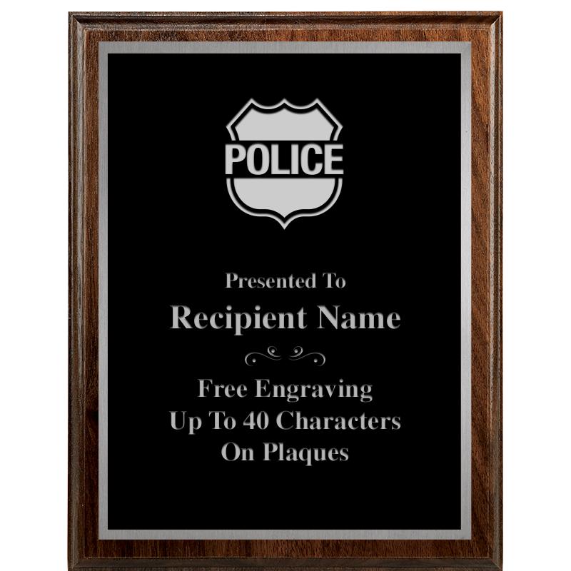 7"X9" WALNUT WOOD PLAQUE SV