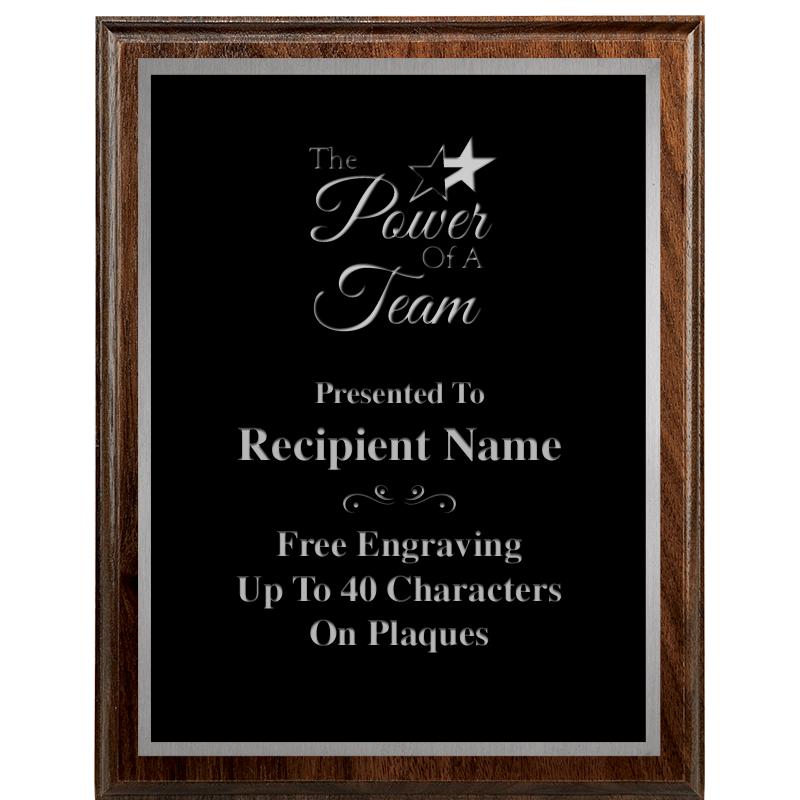 7"X9" WALNUT WOOD PLAQUE SV