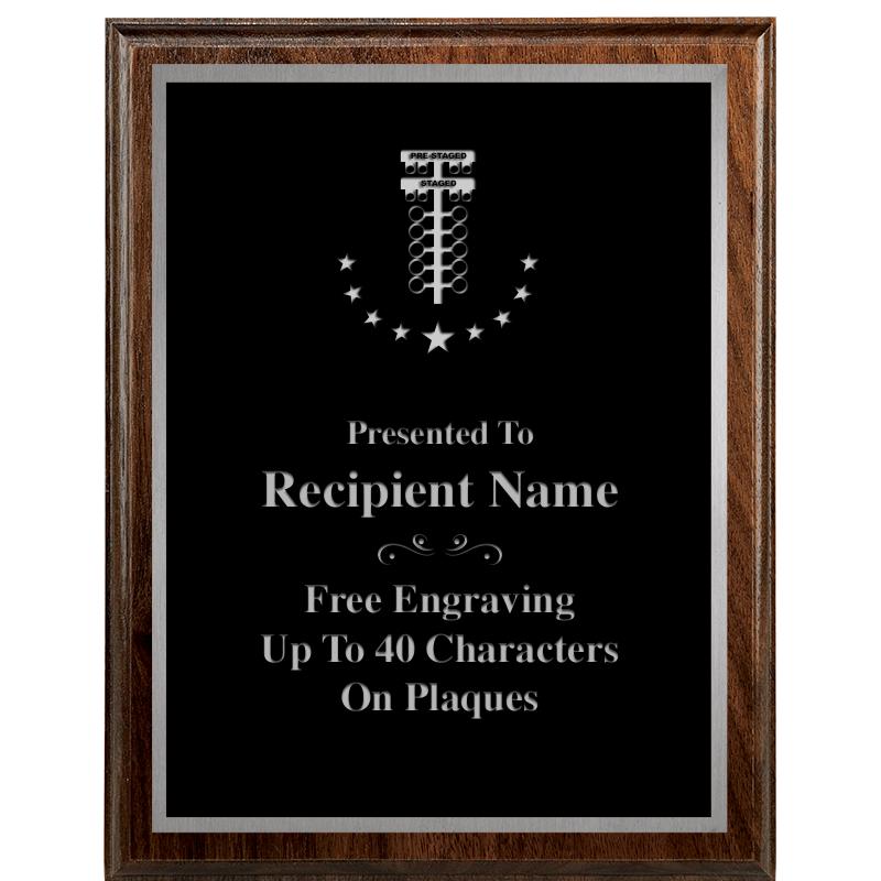 7"X9" WALNUT WOOD PLAQUE SV