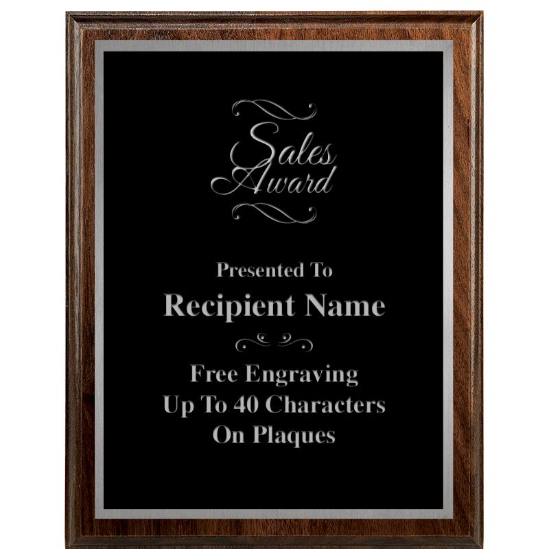 7"X9" WALNUT WOOD PLAQUE SV