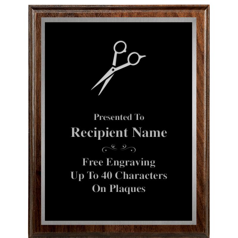 7"X9" WALNUT WOOD PLAQUE SV