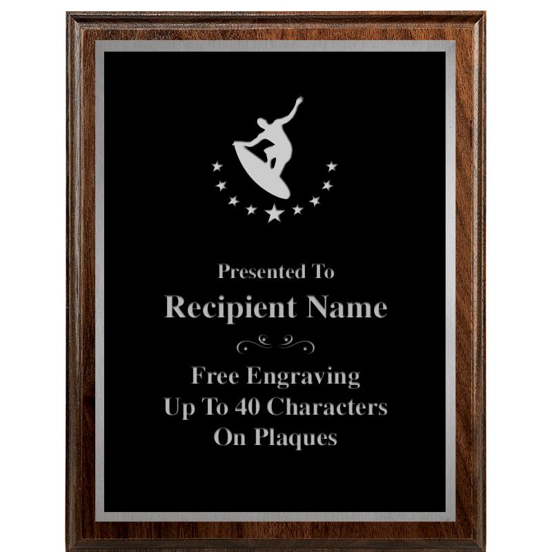 7"X9" WALNUT WOOD PLAQUE SV