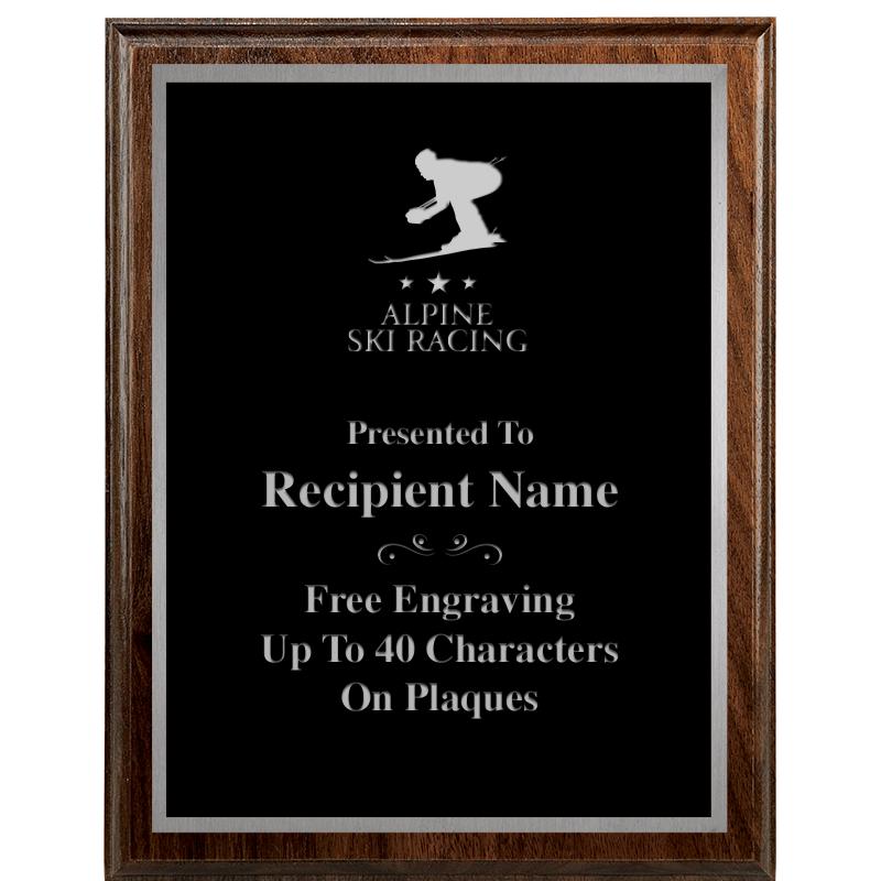 7"X9" WALNUT WOOD PLAQUE SV