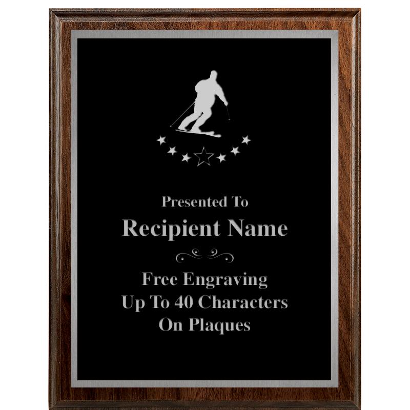 7"X9" WALNUT WOOD PLAQUE SV