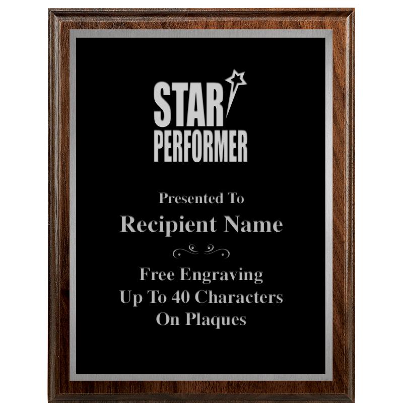 7"X9" WALNUT WOOD PLAQUE SV