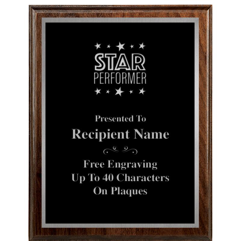 7"X9" WALNUT WOOD PLAQUE SV