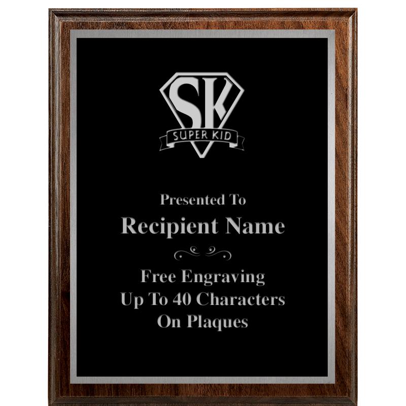 7"X9" WALNUT WOOD PLAQUE SV