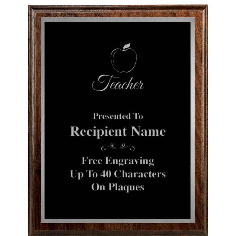 7"X9" WALNUT WOOD PLAQUE SV