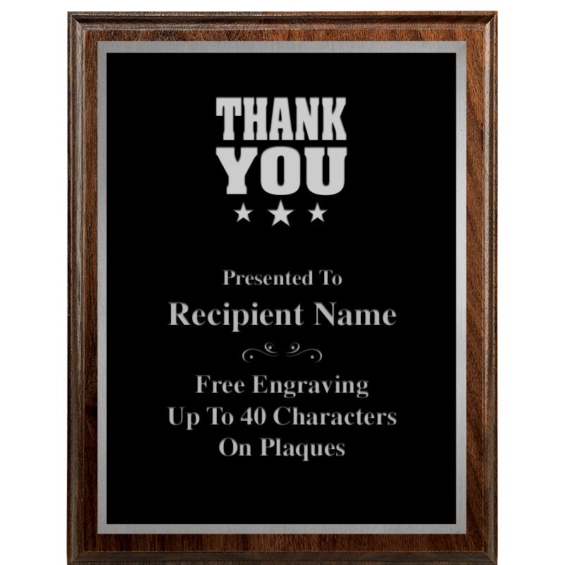 7"X9" WALNUT WOOD PLAQUE SV