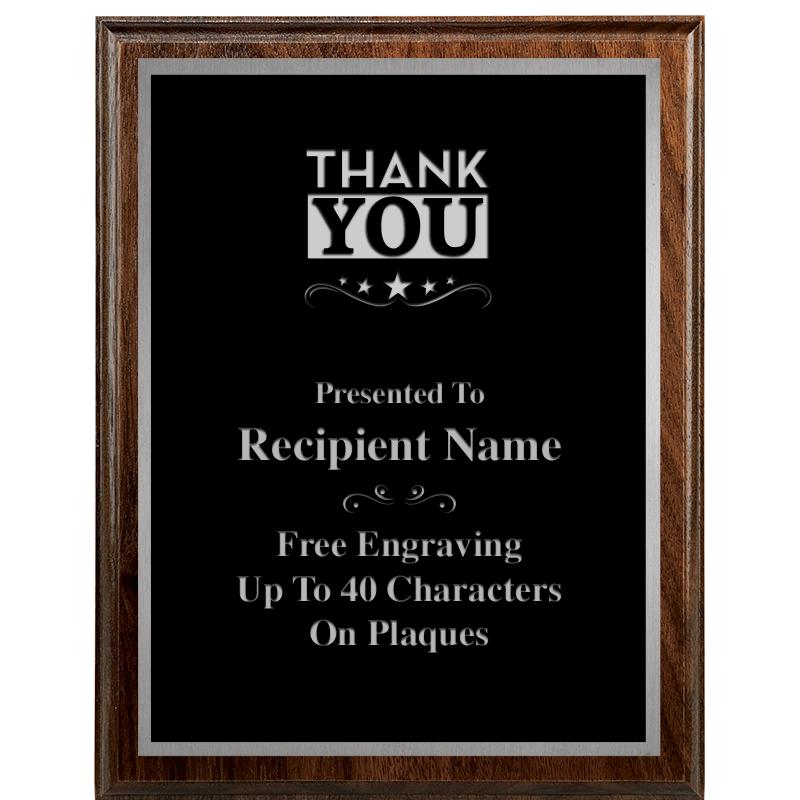 7"X9" WALNUT WOOD PLAQUE SV