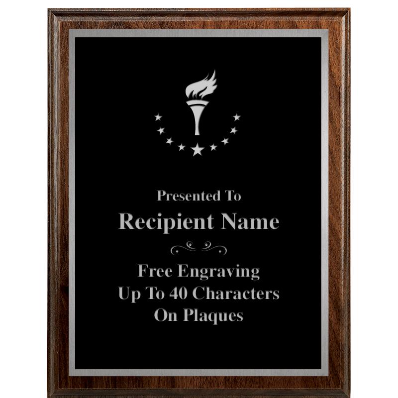 7"X9" WALNUT WOOD PLAQUE SV