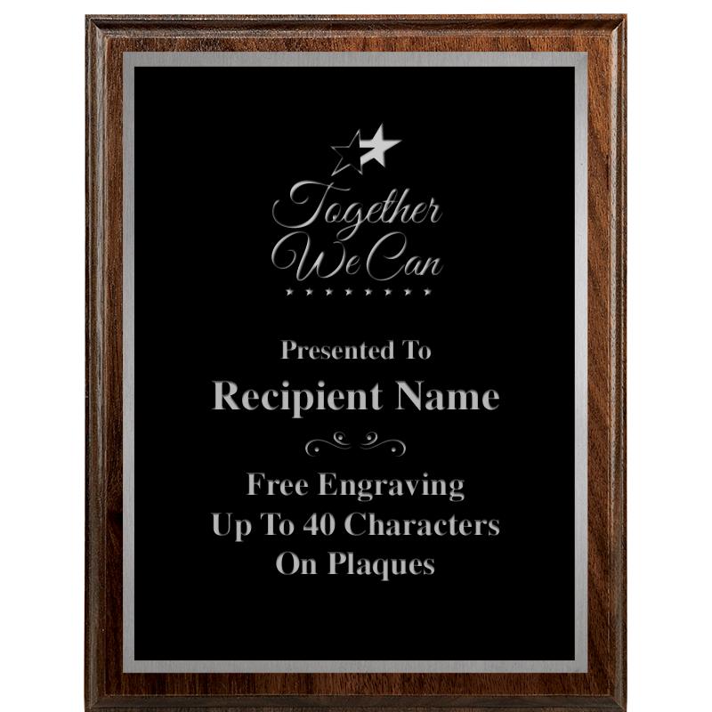 7"X9" WALNUT WOOD PLAQUE SV