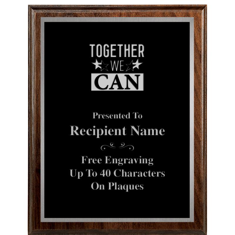 7"X9" WALNUT WOOD PLAQUE SV