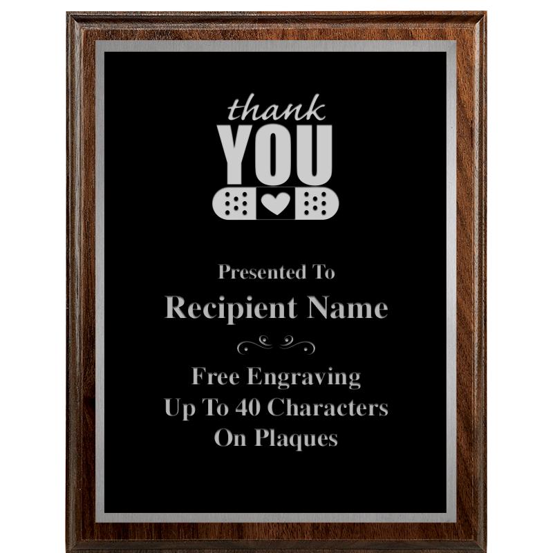 7"X9" WALNUT WOOD PLAQUE SV