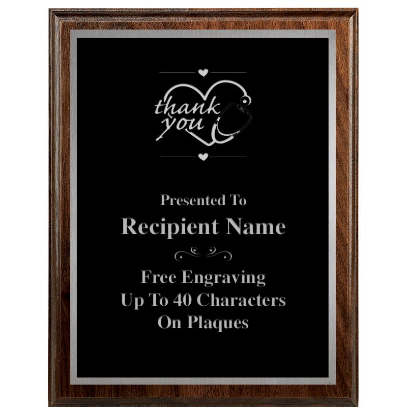 7"X9" WALNUT WOOD PLAQUE SV