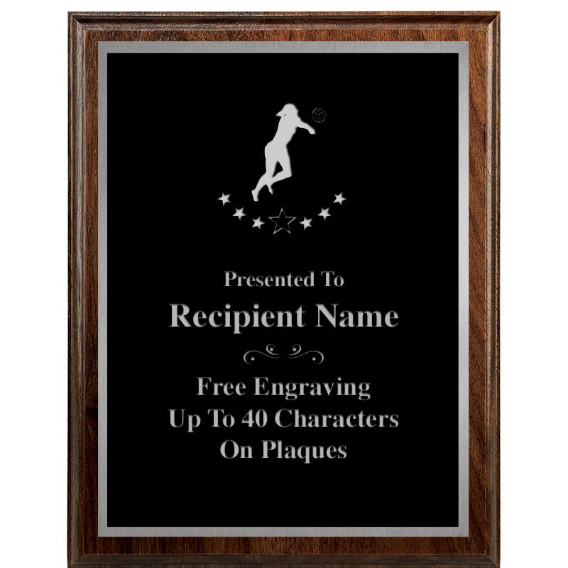 7"X9" WALNUT WOOD PLAQUE SV