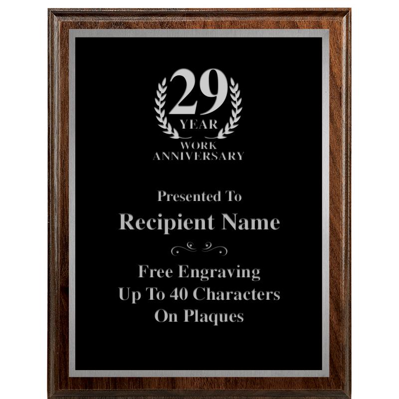 7"X9" WALNUT WOOD PLAQUE SV