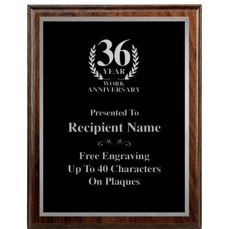 7"X9" WALNUT WOOD PLAQUE SV