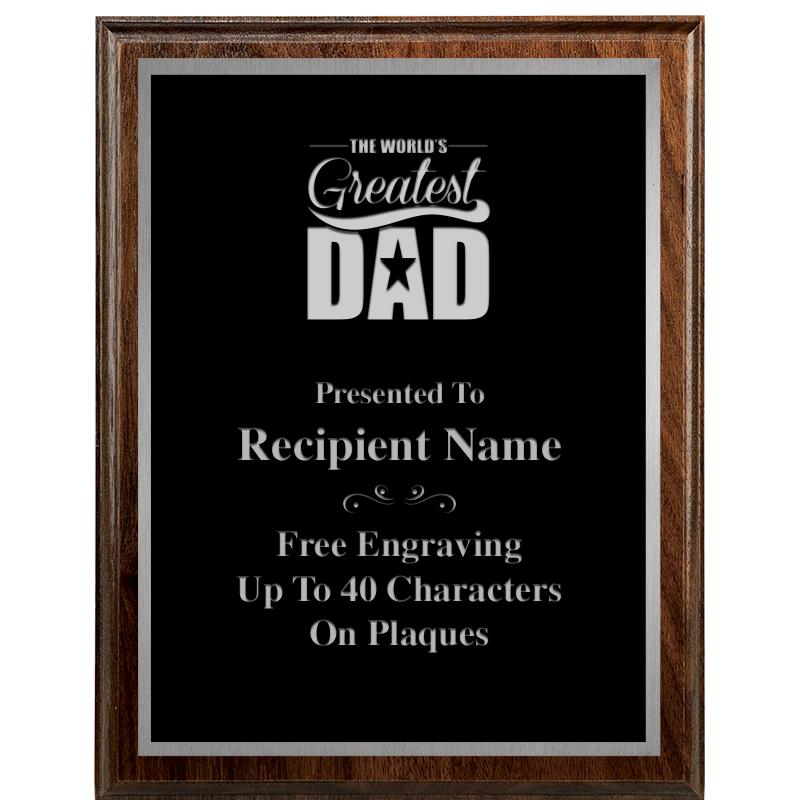 7"X9" WALNUT WOOD PLAQUE SV