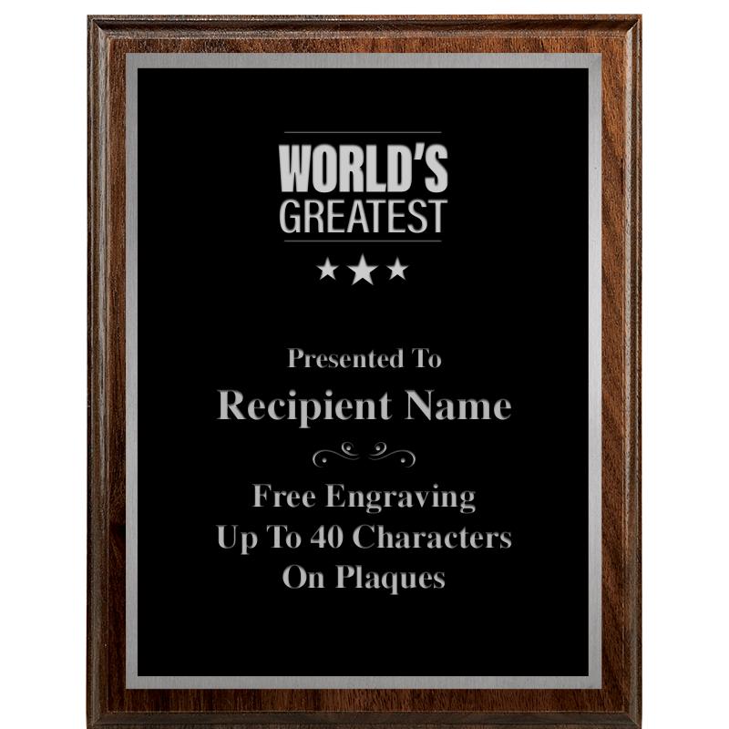 7"X9" WALNUT WOOD PLAQUE SV