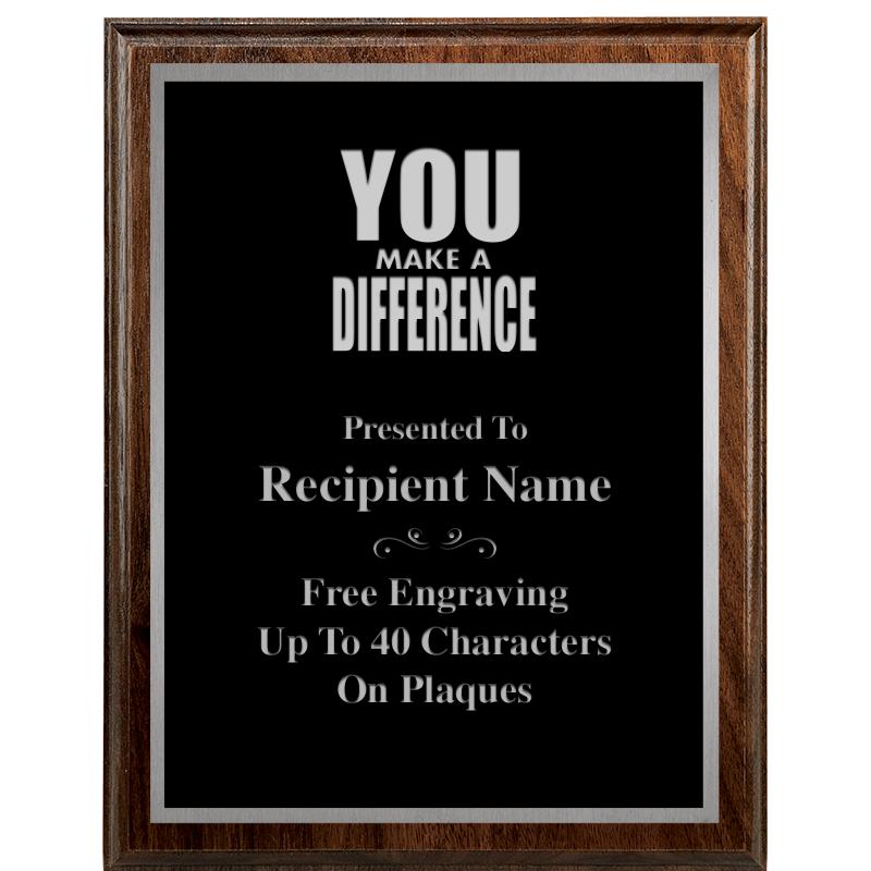 7"X9" WALNUT WOOD PLAQUE SV