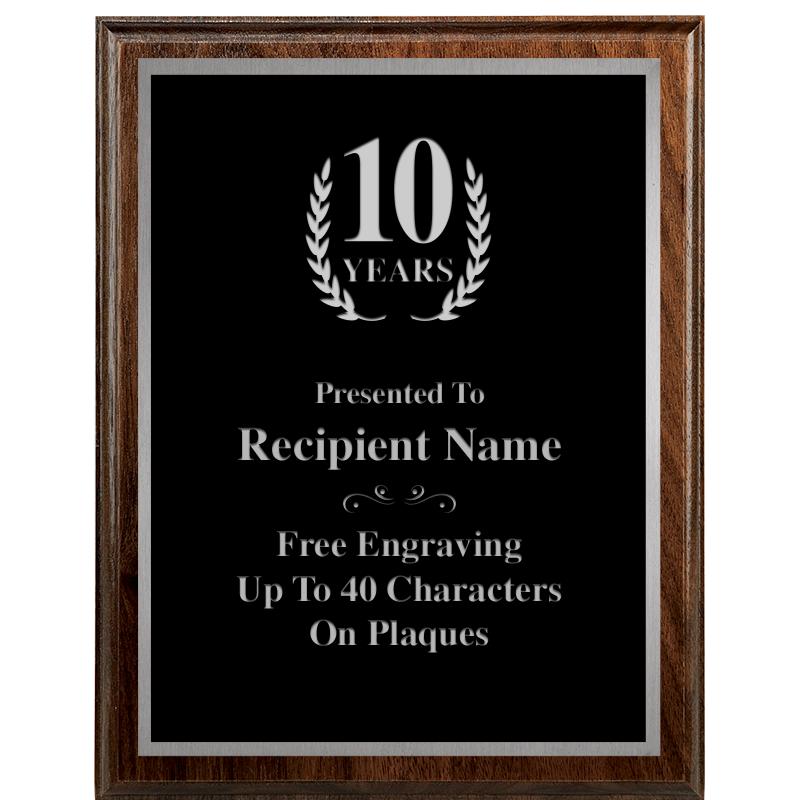 7"X9" WALNUT WOOD PLAQUE SV